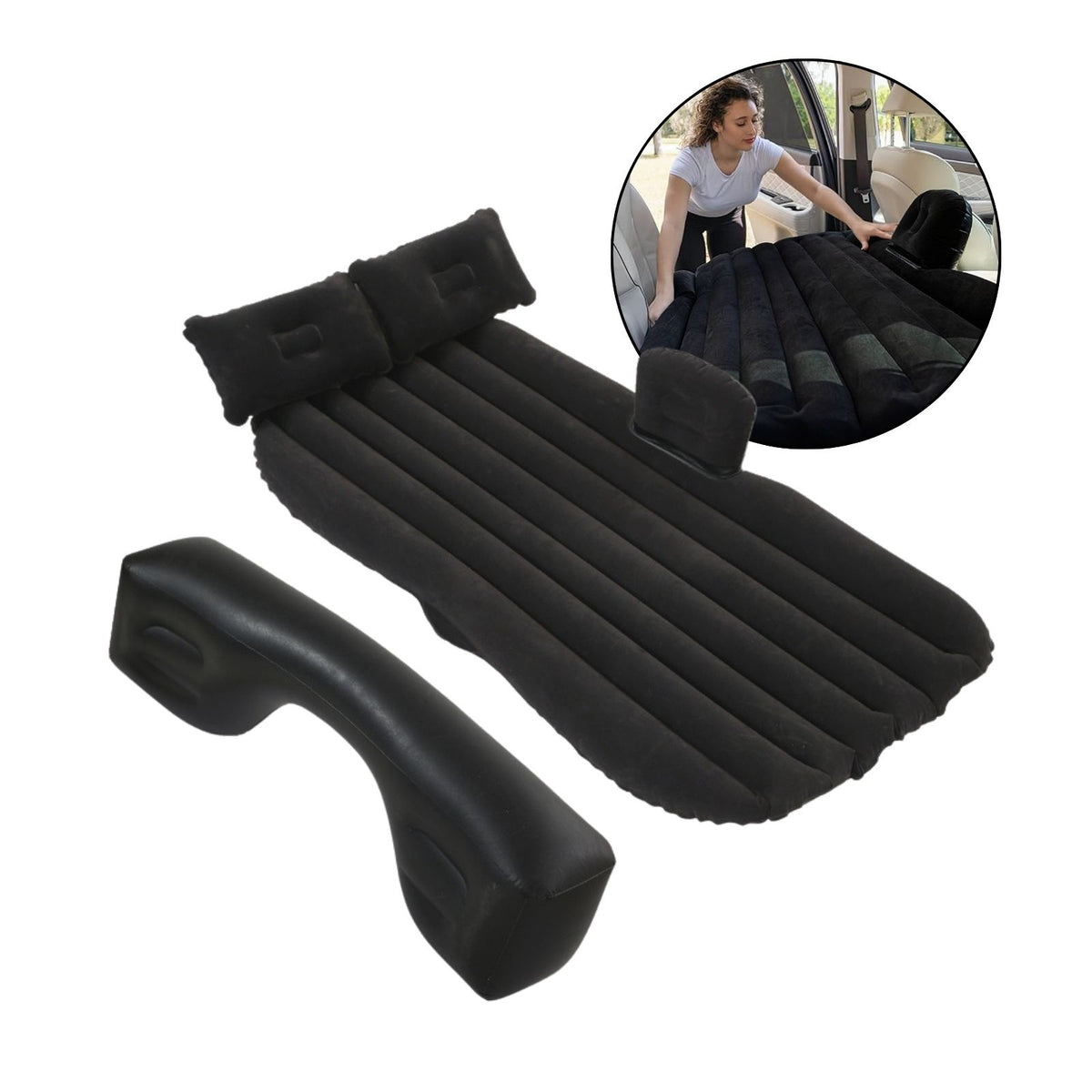 Luftbett Set für Autorücksitz Auto-Luftmatratze Aufblasbares Auto-Bett