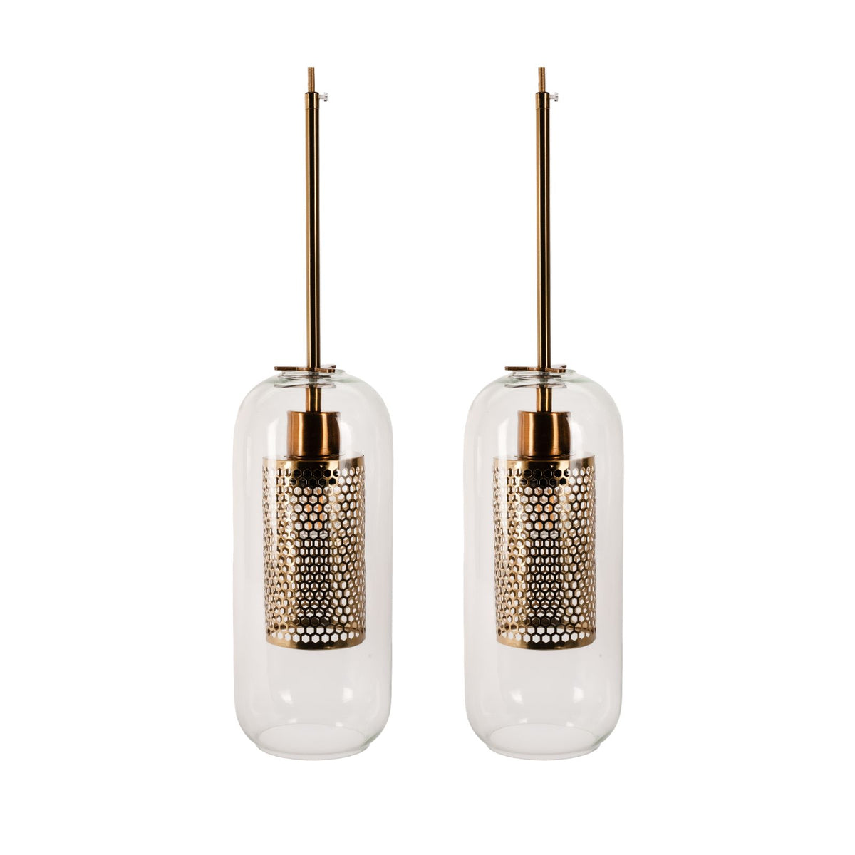 2er-Set Glas-Pendelleuchte Hängelampe Deckenleuchte Pendellampe Lampe