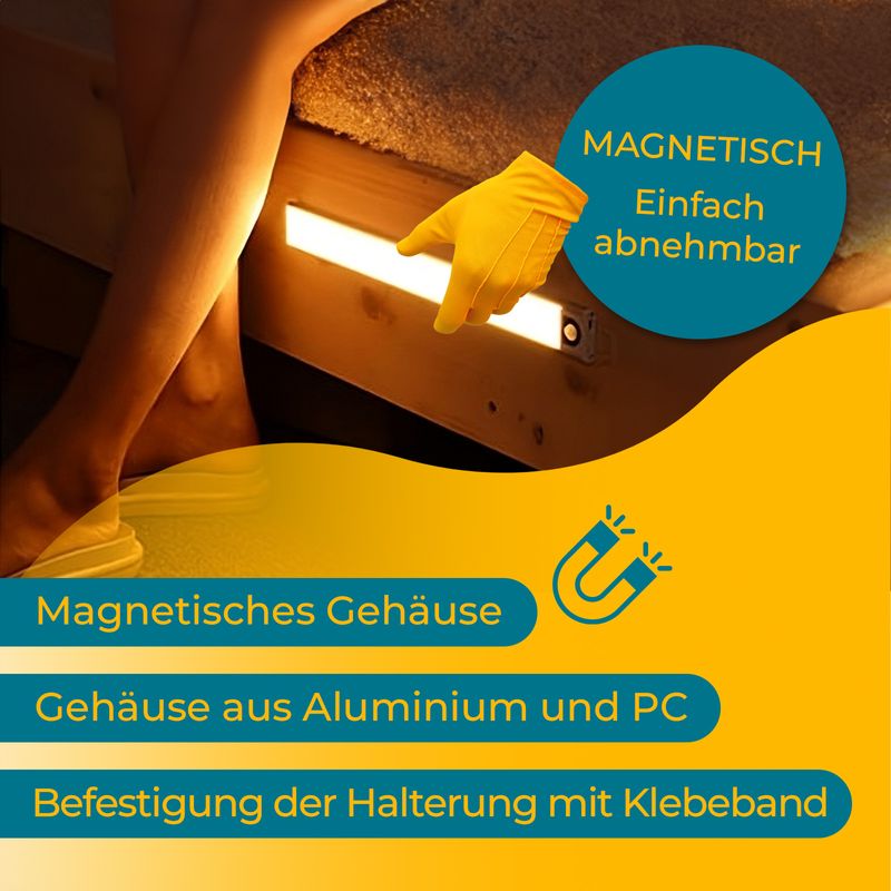 Lichtleiste Licht Leuchte Nachtlicht Lampe Bewegungsmelder LED
