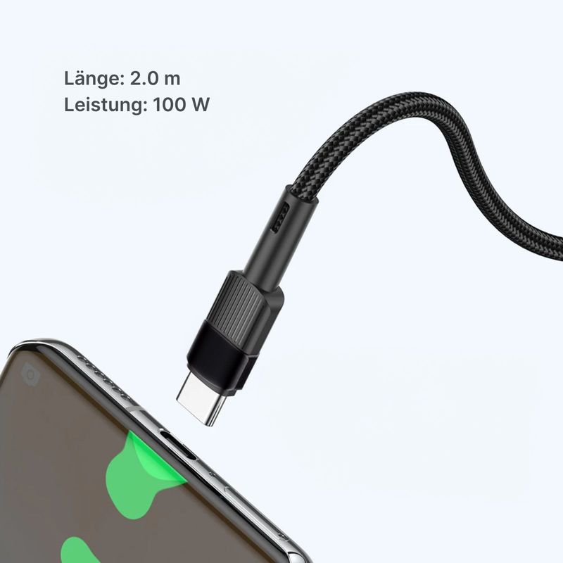 USB-C - USB-C Ladekabel Datenkabel Schnellladekabel