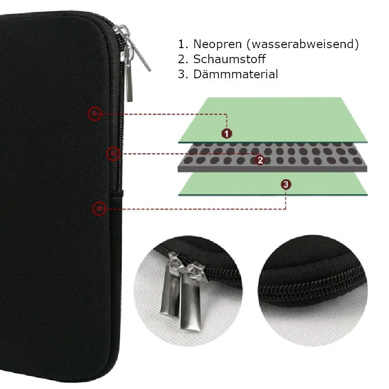 Macbook Notebooktasche Neopren Sleeve Laptoptasche wasserabweisend 15.6 Zoll
