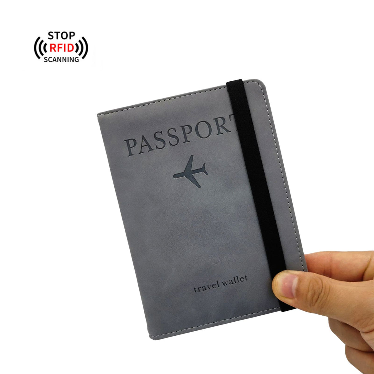 Passport-Wallet mit RFID Blocker Reisepass-Schutzhülle Reisepasshülle Passetui