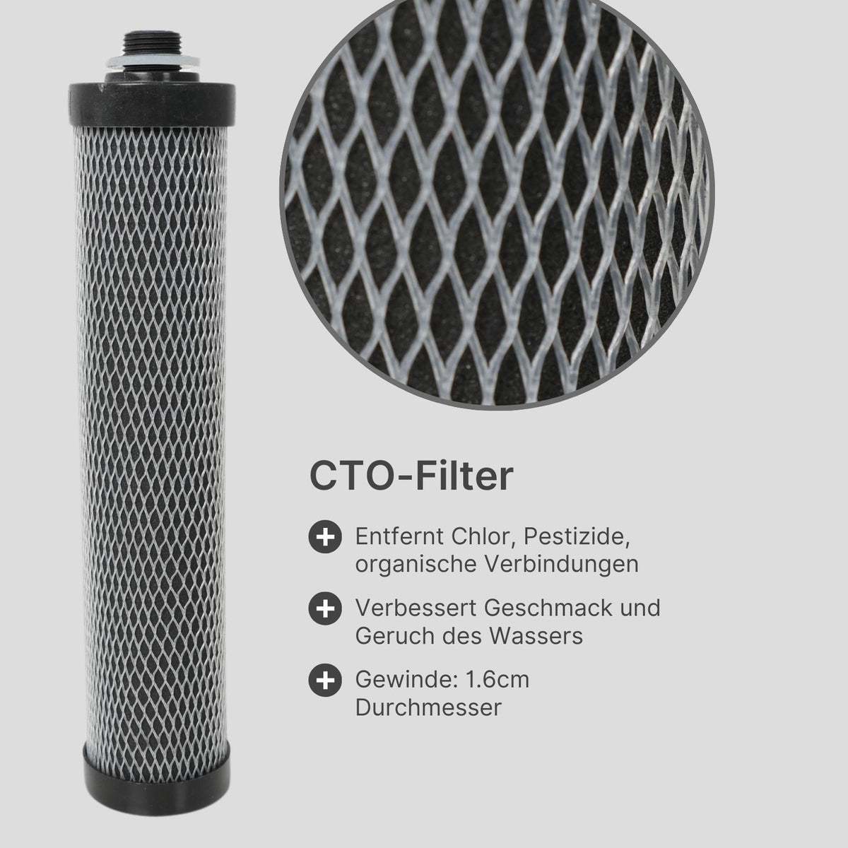 CTO-Filterkartusche Ersatzfilter für Counter Top-Wasserfilter 137862