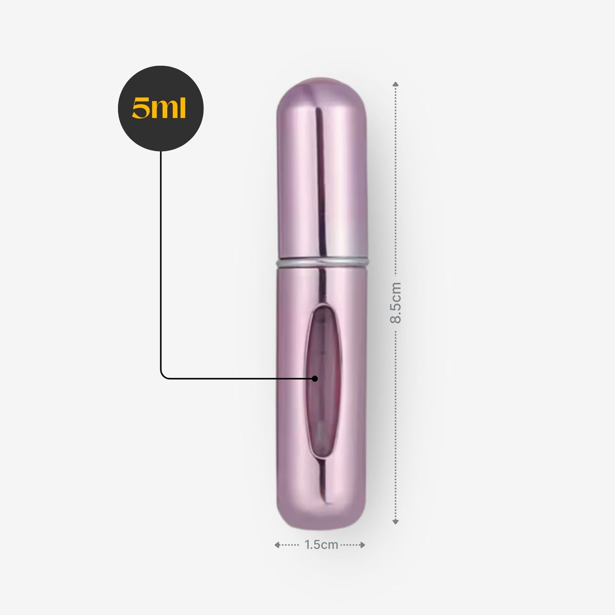 2er-Set Mini-Parfümzerstäuber 5ml Parfum Vaporisateur Pink Matt-Goldig