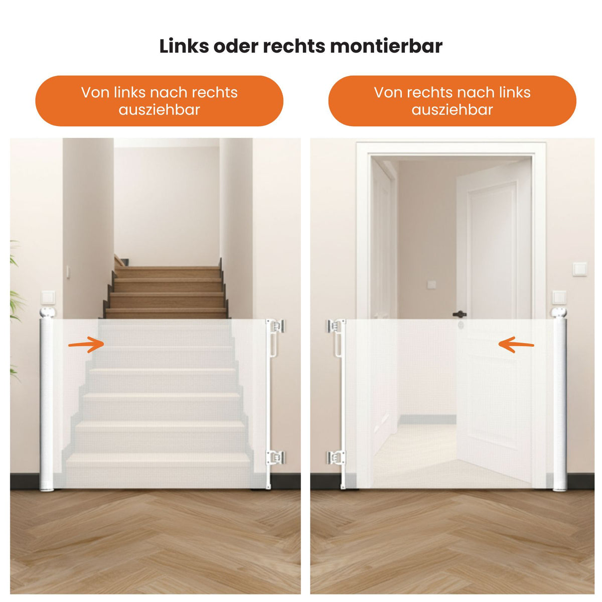 Tür-Barriere Schutzgitter Treppenschutzgitter Absperrgitter