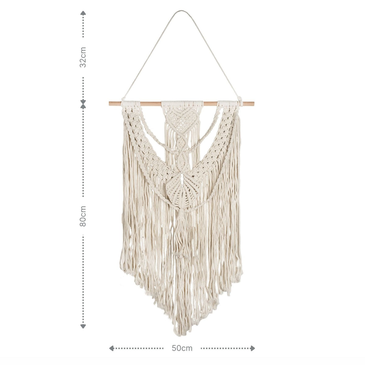 Makramee-Wandbehang Boho-Wandhänger Boho-Wanddeko Makramee-Hängedeko