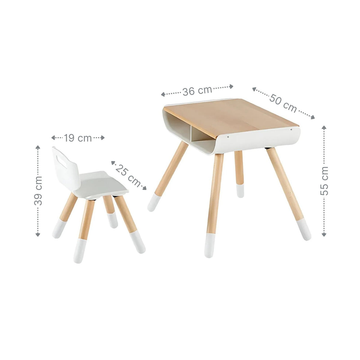Tisch- und Stuhl-Set aus Holz für Kleinkinder Kinderstuhl Kindertisch