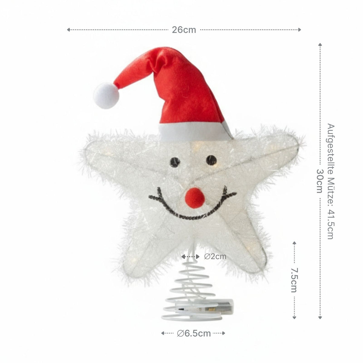 Christbaumspitze Weihnachtsbaumschmuck Weihnachtsdeko LED-Stern