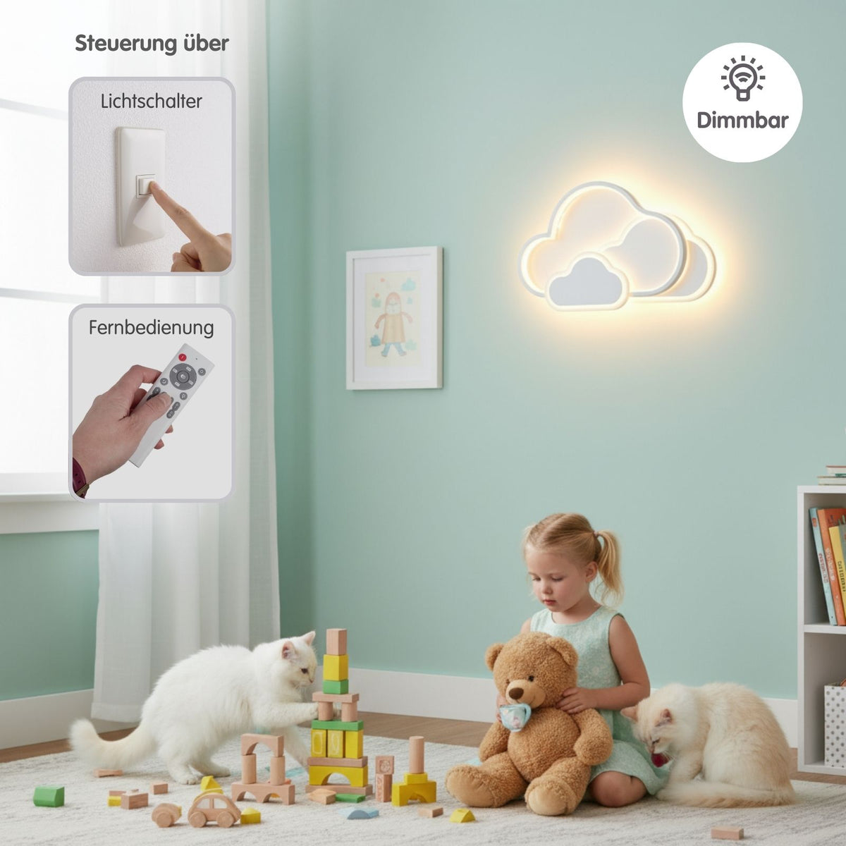 LED Wolken-Deckenleuchte Deckenlampe Lampe Wohnzimmerlampe Leuchte