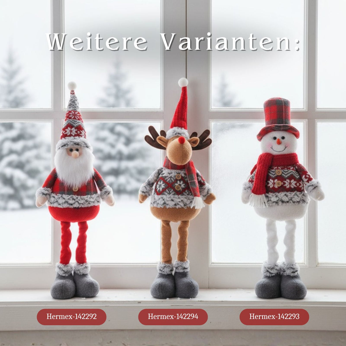 Weihnachtsmannfigur Deko-Weihnachtsmann Stehfigur Weihnachtsmann
