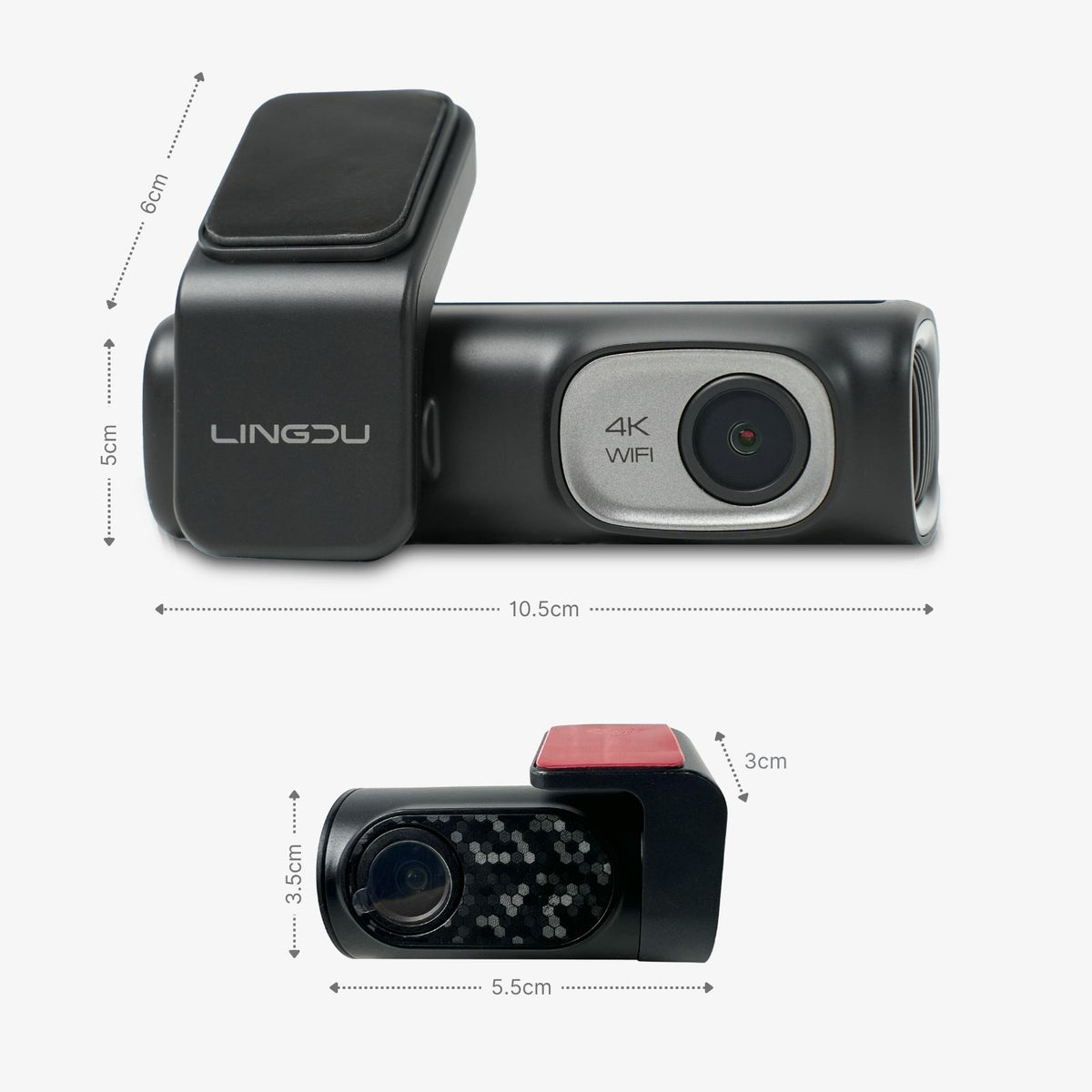 4K Dual-Dashcam mit Hardwire-Kit Auto-Kamera mit Stromanschluss-Set
