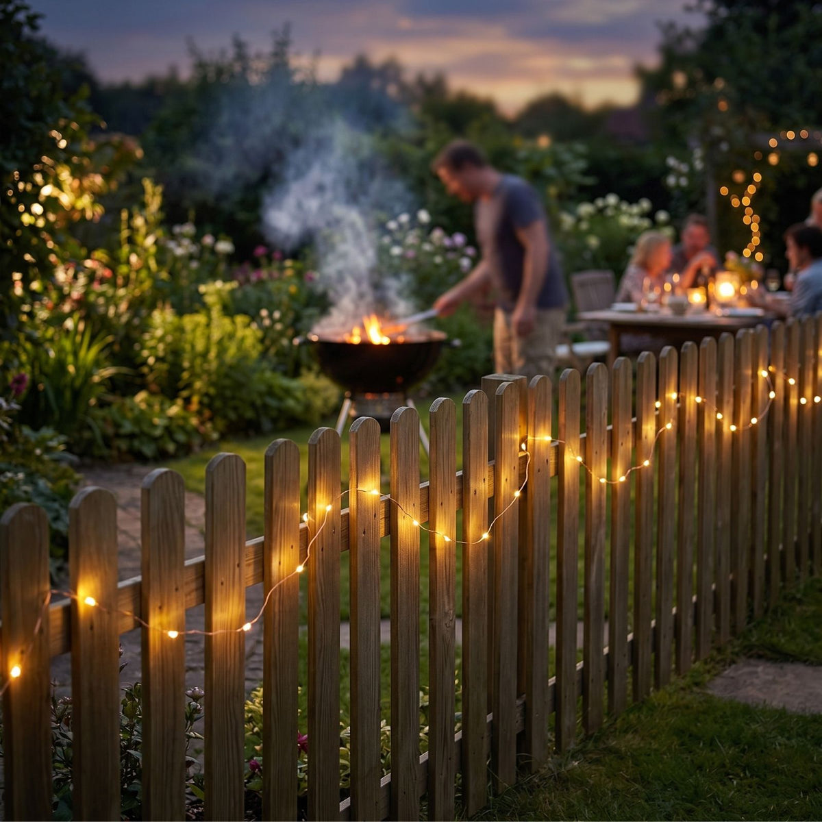 LED-Solar-Gartenbeleuchtung 22m Leuchtgirlande Outdoor-Dekoleuchte