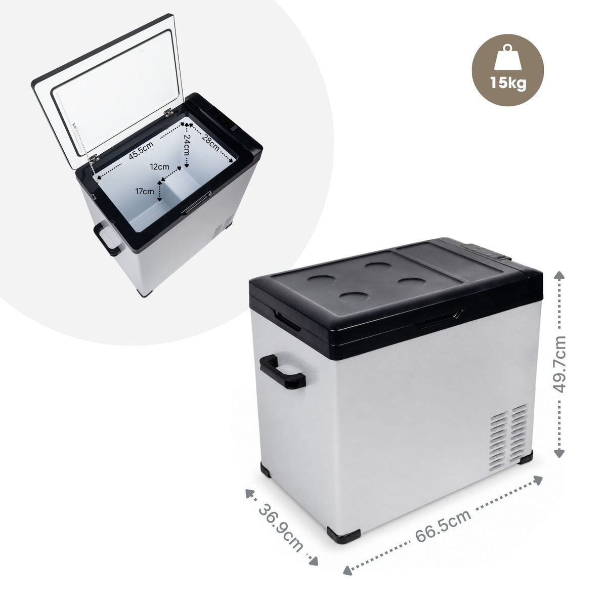 Kompressor-Kühlbox 50L Auto-Kühlbox Gefrierbox Camping-Kühlschrank