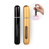 2er-Set Mini-Parfümzerstäuber 8ml Parfum Vaporisateur Matt-Goldig Schwarz