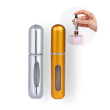 2er-Set Mini-Parfümzerstäuber 5ml Parfum Vaporisateur Goldig Silbrig