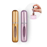 2er-Set Mini-Parfümzerstäuber 5ml Parfum Vaporisateur Pink Matt-Goldig