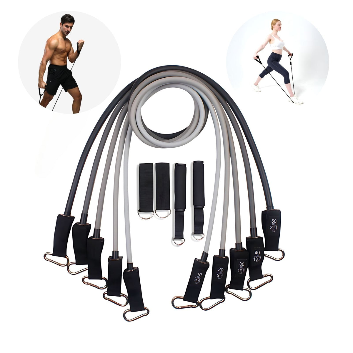 11-tlg. Set Fitnessband Resistance-Band Widerstandsband Trainingsband