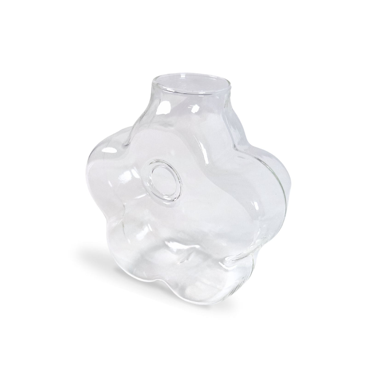 Stehende Glasvase Blütenform Blumenvase Vase Dekoration