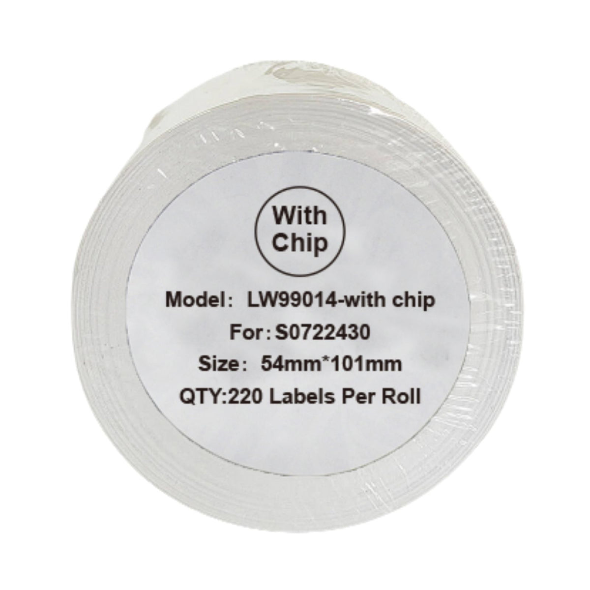 Alternative Etikettenrolle zu Dymo 99014 mit Chip / S0722430 mit Chip