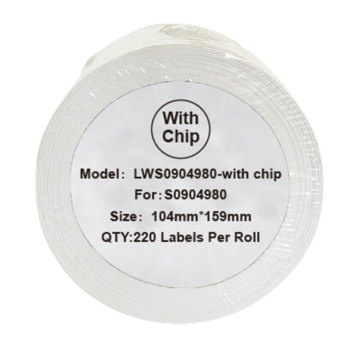Alternative Etikettenrolle zu Dymo 5XL mit Chip / S0904980 mit Chip