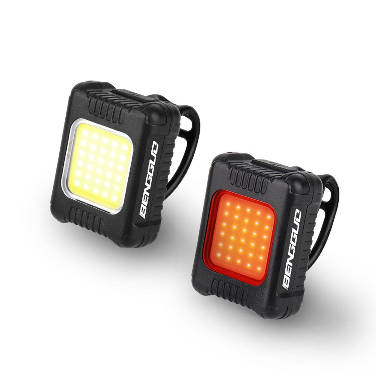 2-tlg. Velo Warnlicht-Set Fahrrad-Erkennungslicht LED-Sicherheitslicht
