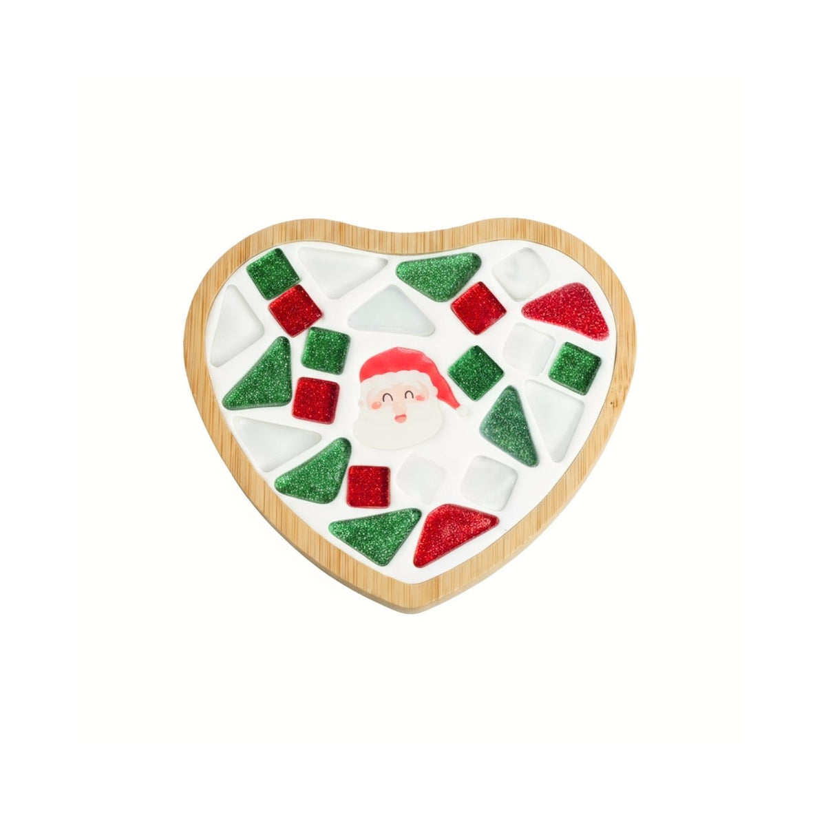 DIY-Mosaik-Bastelset Weihnachtsmann Mosaik-Untersetzer Herz-Untersetzer