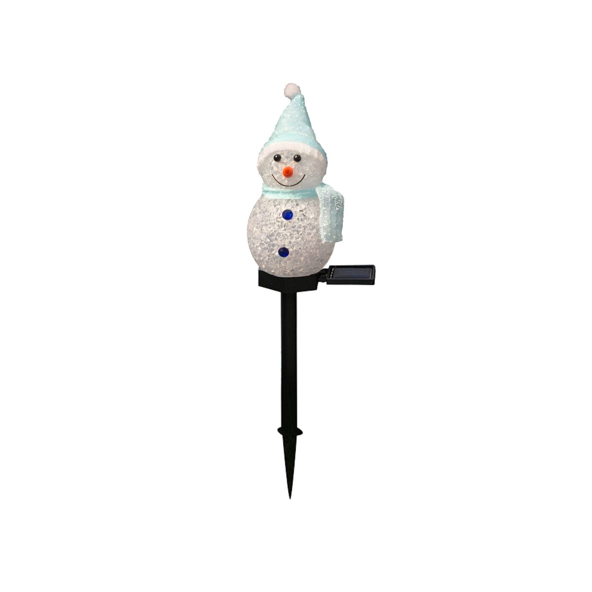 LED Solarlampe Schneemann Solarleuchte Gartenbeleuchtung Dekoleuchte