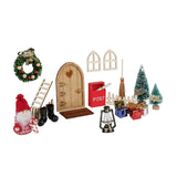 25-tlg. Wichteltür-Set Miniaturwelt Weihnachtsdeko Elfentür-Zubehör