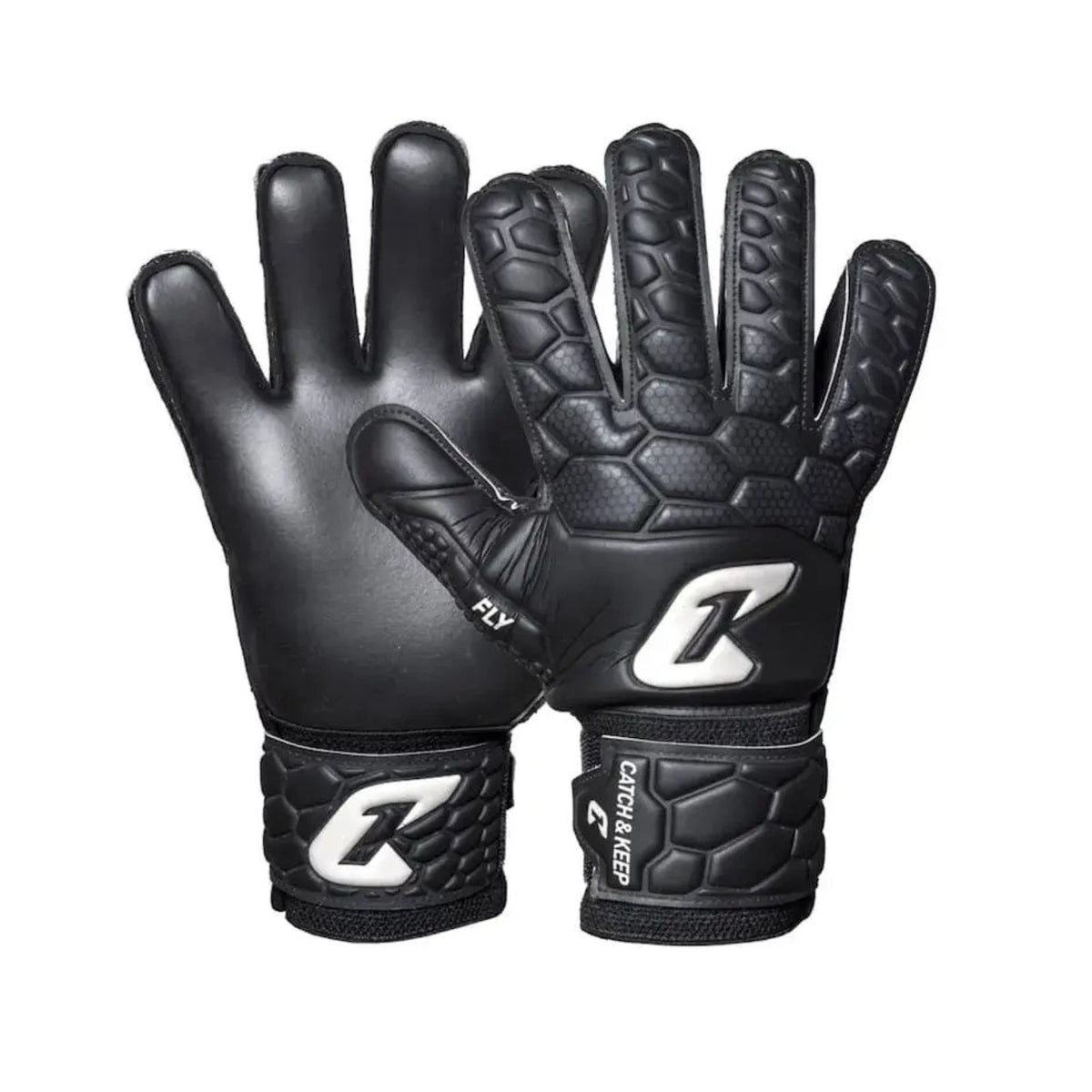 Fussballhandschuhe Fly Kids Dark Soul Gr. 5 Torwart Goalie Handschuhe
