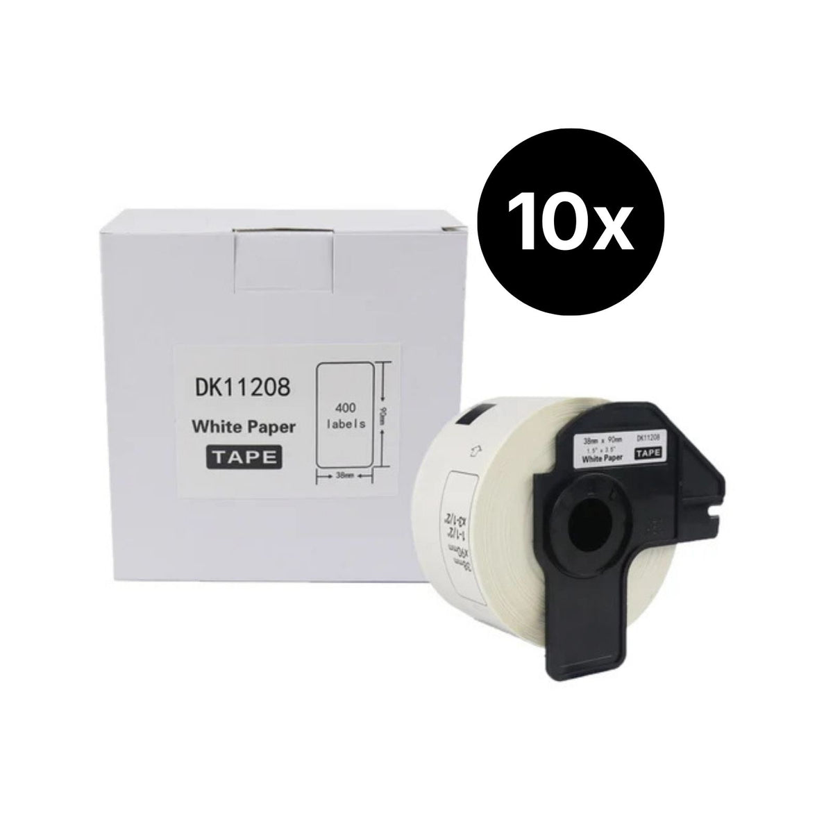 10er-Set Alternative Etikettenrolle zu Brother DK-11208 Etiketten
