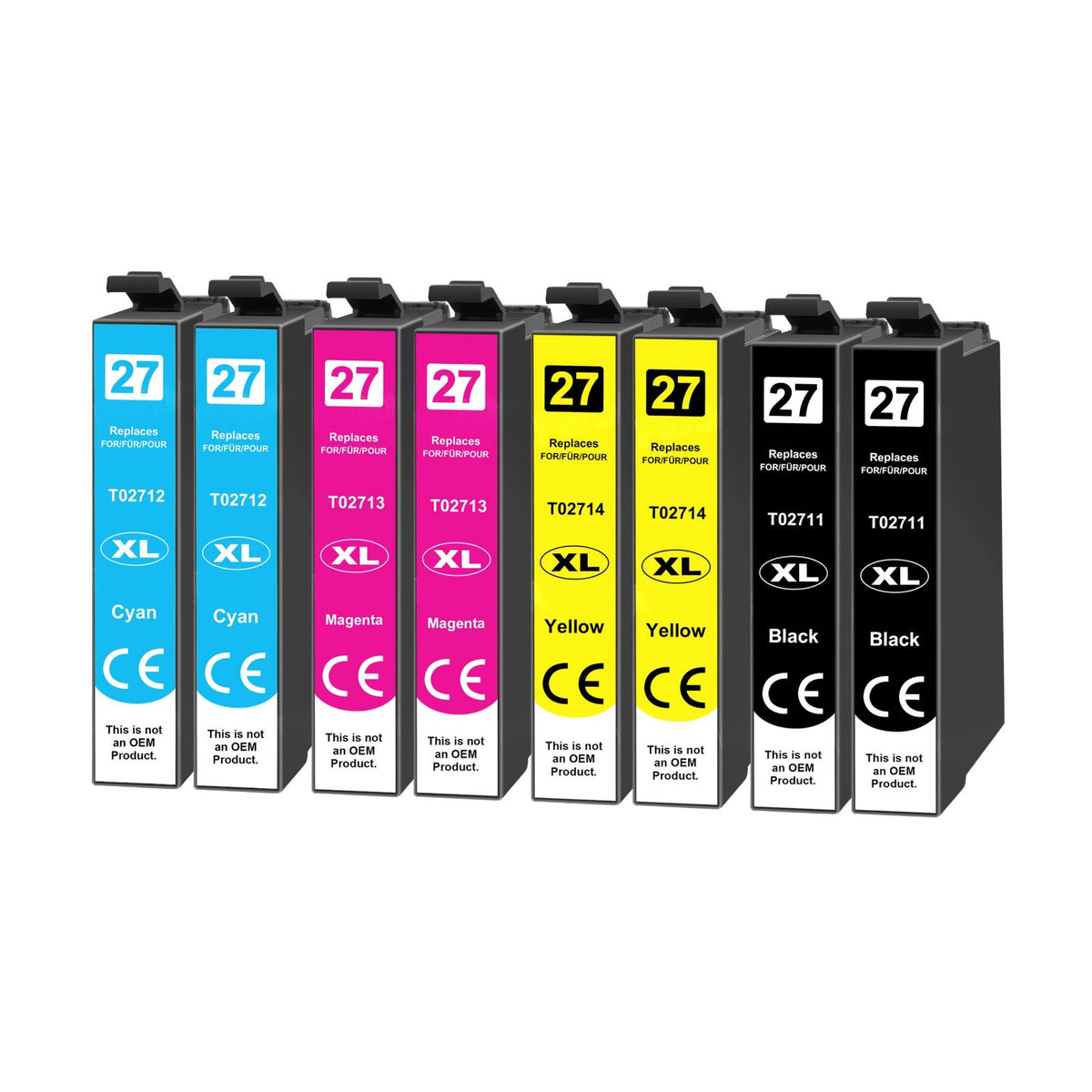 Kompatible Tintenpatrone XL für Epson WorkForce WF-7720DTWF - Black Cyan Yellow Magenta - 8er Set