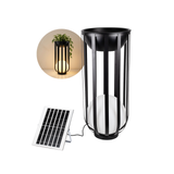 Solar LED-Stehlampe mit Pflanzenständer Design-Blumenständer Dekolicht