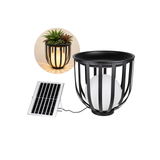 Solar LED-Stehlampe mit Pflanzenständer Dekolicht Design-Blumenständer