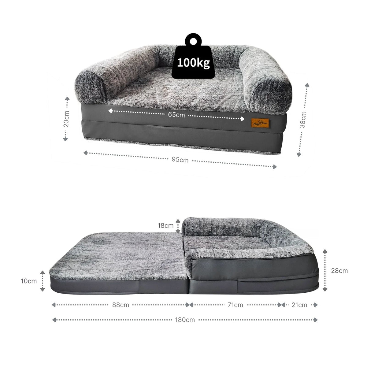 2in1 Hundebett Hundesofa Hundekissen Haustierbett Hundematratze