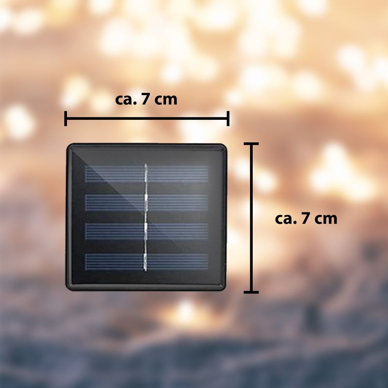 22m Solar-Lichterkette Gartenbeleuchtung Leuchtgirlande LED Kaltweiss