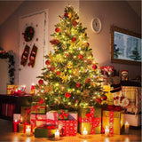 22m LED Leuchtgirlande Solar-Lichterkette Gartenbeleuchtung Warmweiss