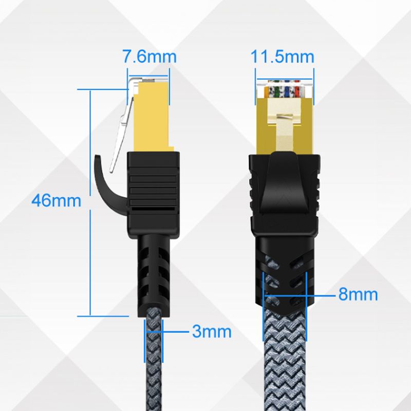 3m Netzwerkkabel Flachkabel Ethernet LAN Kabel RJ45 Cat. 7 UTP