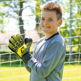 Fussballhandschuhe Kralle Junior Pro 3.0 Gr. 6 Gelb Torwart Keeper Goalie Handschuhe