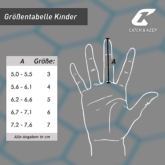 Fussballhandschuhe Kralle Protector Gr. 7 Blau Torwart Keeper Goalie Handschuhe