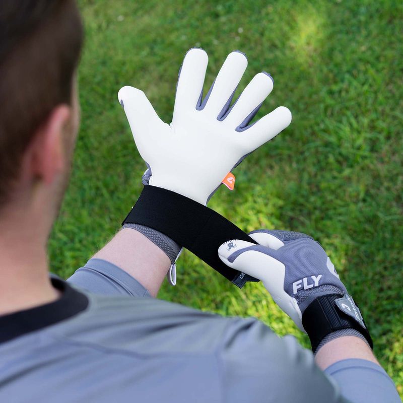 Fussballhandschuhe Fly Grey Soul Gr. 11 Grau Torwart Keeper Goalie Handschuhe