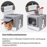 Katzentoilette XXL Katzenklo Haubentoilette mit Deckel und Sieb