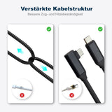 Oculus Quest 2 3m Kabel für VR Brille USB-C Datenkabel Ladekabel