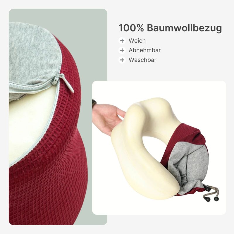 Nackenkissen Reisekissen Flugzeug Nackenhörnchen Memory Foam