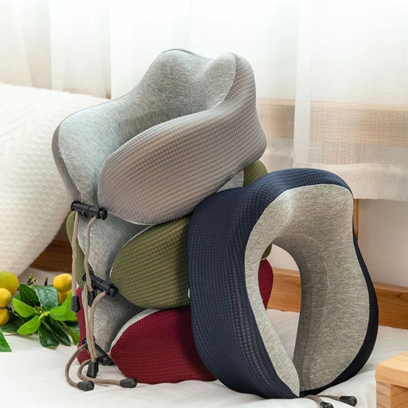 Nackenkissen Reisekissen Flugzeug Nackenhörnchen Memory Foam