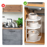 Topf-Eckregal Arbeitsplatten-Eckregal Topfregal Küchen-Organizer