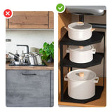Arbeitsplatten-Eckregal Topf-Eckregal Küchen-Organizer Topfregal