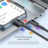 Kabel USB-C zu USB-C 0.5m 100W Datenkabel Schnellladekabel