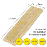 3er-Set Alternative Wischbezüge Wischpad für Kärcher Fenstersauger WV