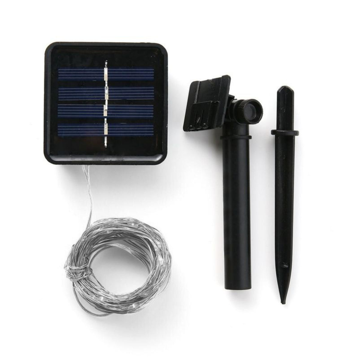 32m LED Solar-Lichterkette Leuchtgirlande Gartenbeleuchtung Kaltweiss