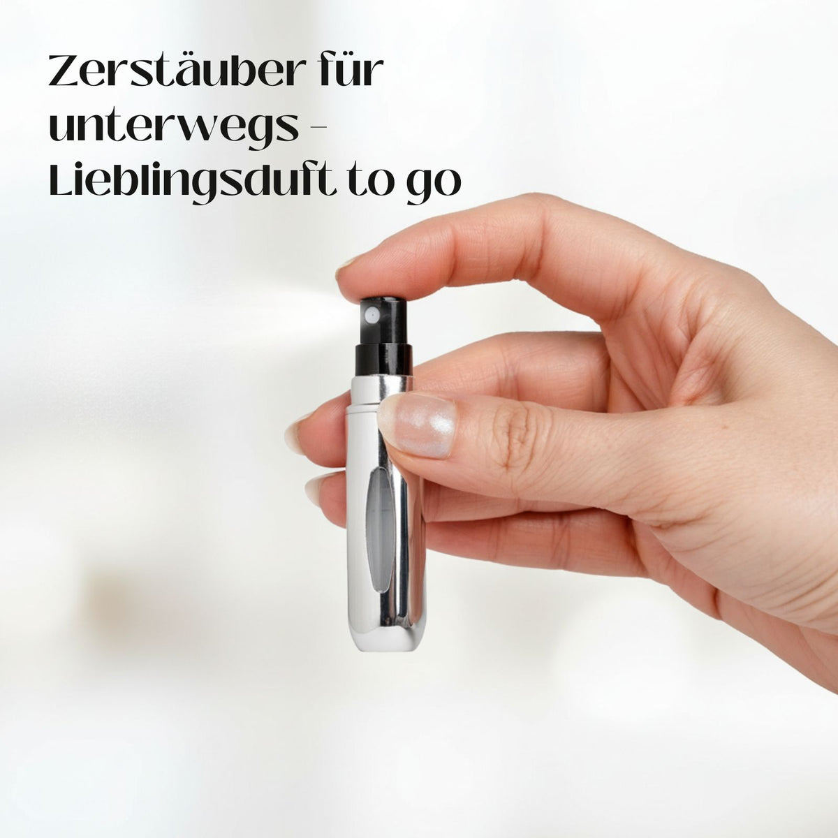 2er-Set Mini-Parfümzerstäuber 5ml Parfum Vaporisateur Goldig Silbrig